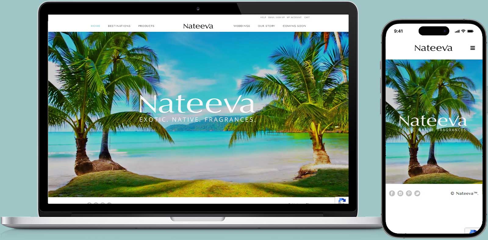 Nativa Perfume WordPress eCommerce website for premium fragrance products