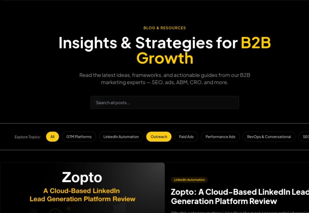 A fast, searchable blog and resources hub