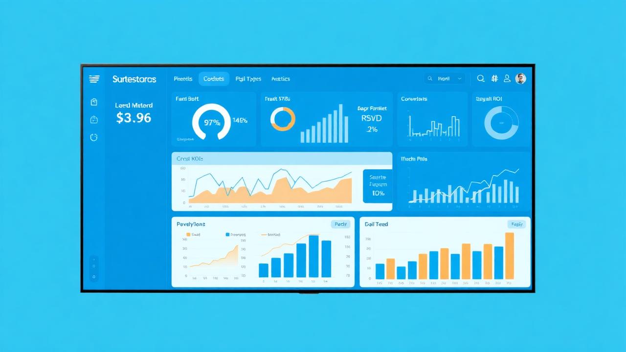 Analytics dashboard showing client results