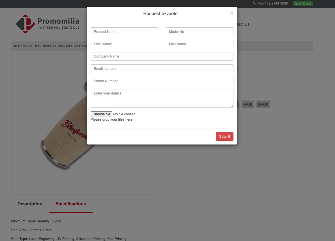 Promomilia Magento 2 promotional USB drives eCommerce platform