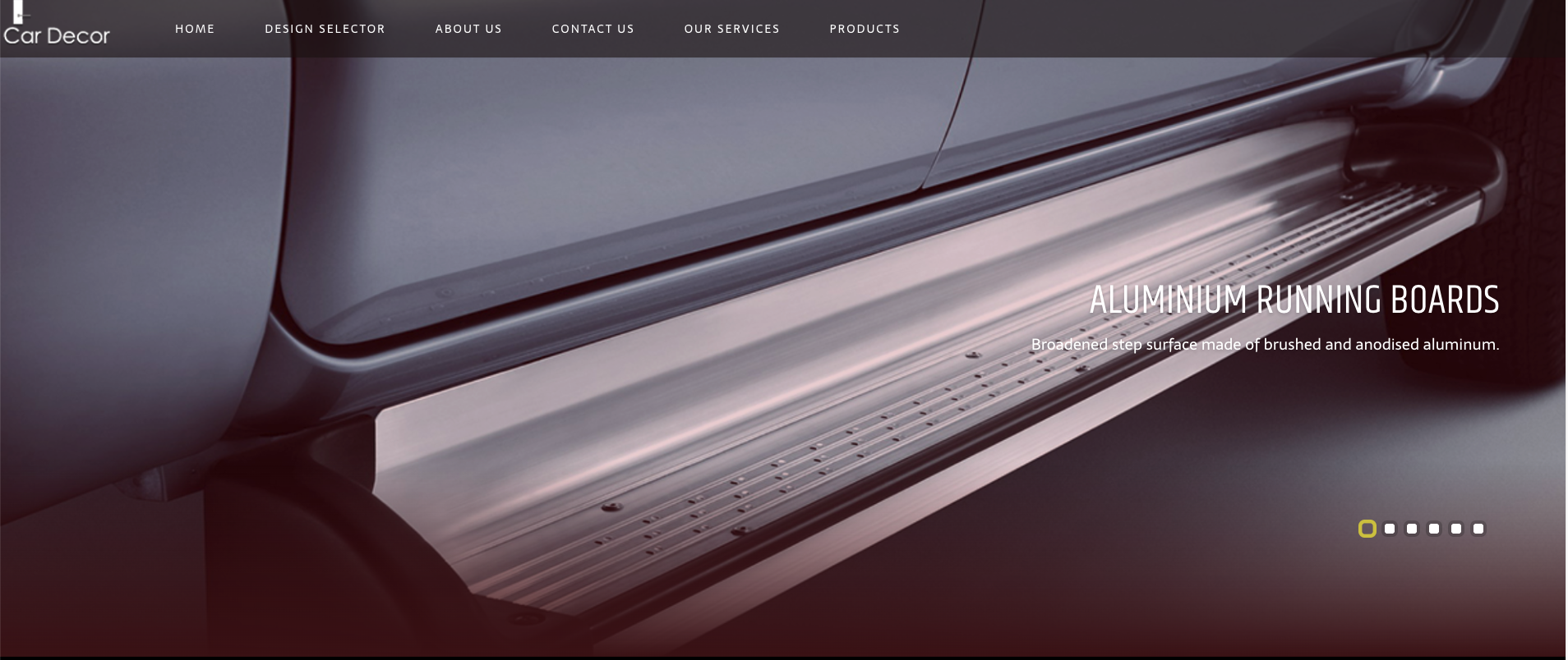 Car Decor automotive accessories website with vehicle-based product search