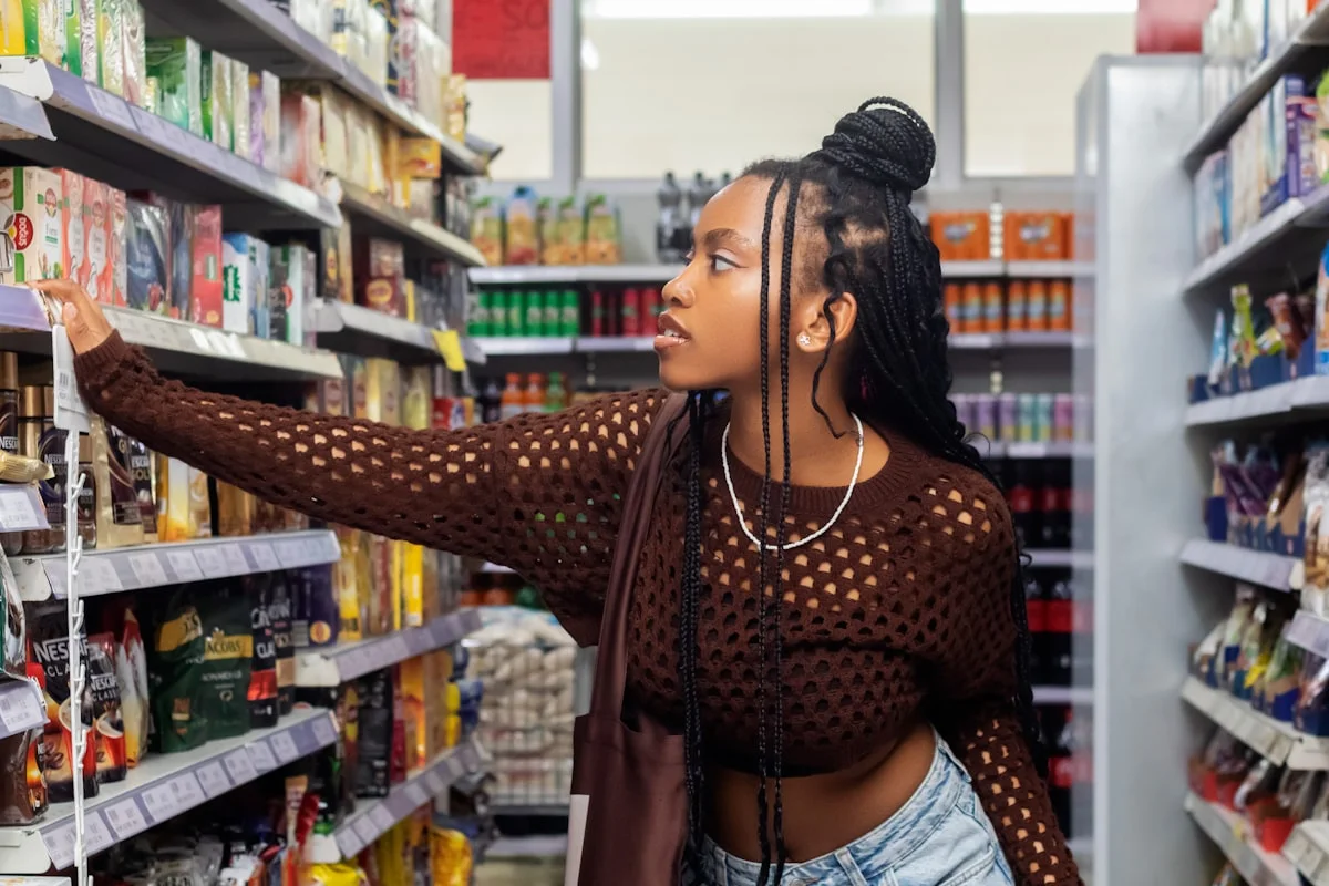Customer shopping in-store
