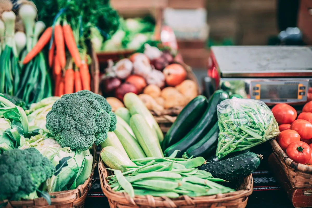 Organic vegetables and groceries