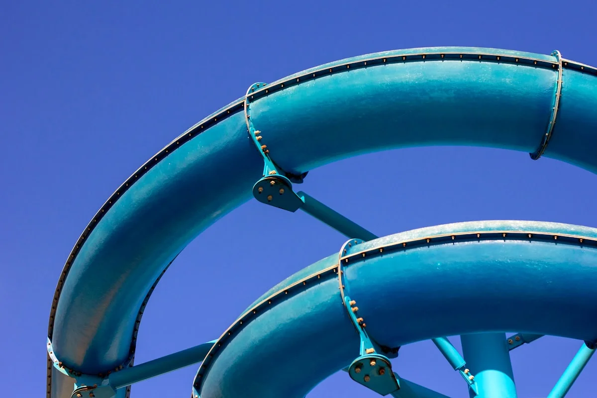 Indoor water park slides